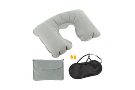 Reiseset mit aufblasbarem Nackenkissen, Schlafmaske, Art.-Nr. 791976 - Paterno B2B-Shop