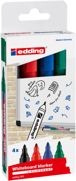 Whiteboardmarker Edding 4er Set, Art.-Nr. 360-4S - Paterno B2B-Shop