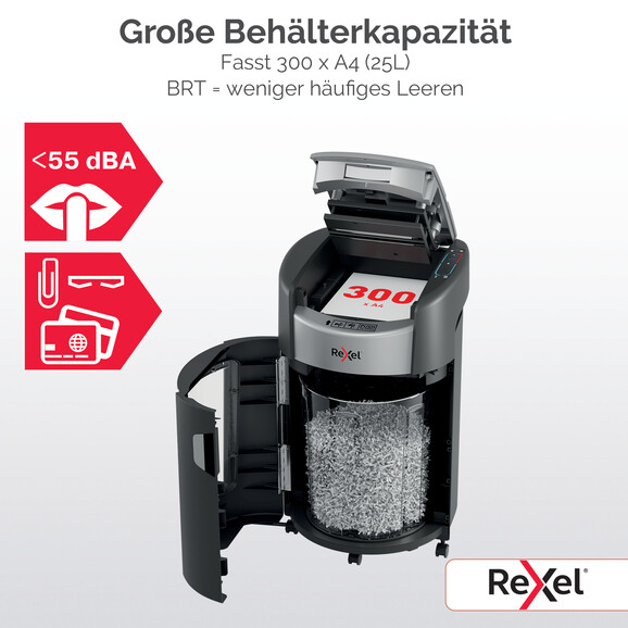 Aktenvernichter Rexel ShredMax AutoFeed+ 300X, Art.-Nr. 2025300XEU - Paterno B2B-Shop