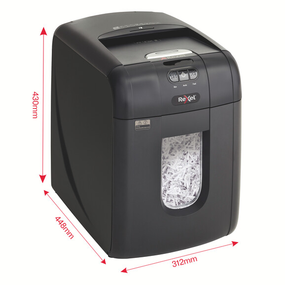 Aktenvernichter Rexel Optimum Auto+ 130X, Art.-Nr. 2102559EUA - Paterno B2B-Shop