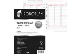 Kalendereinlage Chronoplan Wochenplan A5, Art.-Nr. 5023J - Paterno B2B-Shop