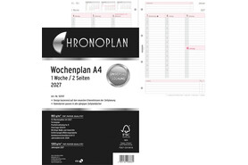 Kalendereinlage Chronoplan Wochenplan A4, Art.-Nr. 5070J - Paterno B2B-Shop