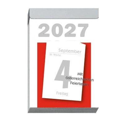 Kalender Leykam Tagesblock 65x98mm 2027, Art.-Nr. KA03 - Paterno B2B-Shop