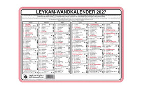 Wandkalender Karton 310x223 mm 2027, Art.-Nr. KA711 - Paterno B2B-Shop