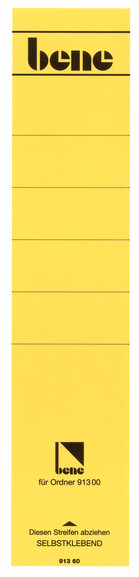 Rückenschilder Bene für 91300 gelb, Art.-Nr. 091360-GE - Paterno B2B-Shop