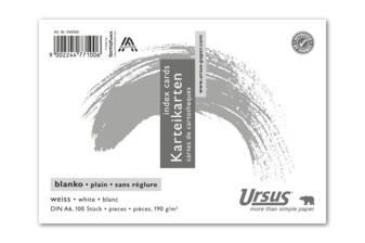 Karteikarten Ursus A6 quer glatt weiss, Art.-Nr. 094066 - Paterno B2B-Shop