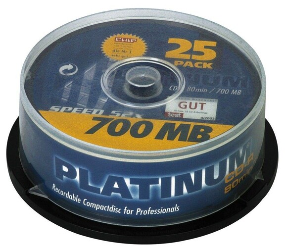 CD-R 700 MB,52-fach 25er-Spindel, Art.-Nr. 100119 - Paterno B2B-Shop