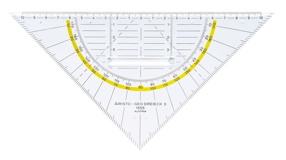 Geodreieck Aristo 1555/2 mit Griff, Art.-Nr. 1555-2 - Paterno B2B-Shop