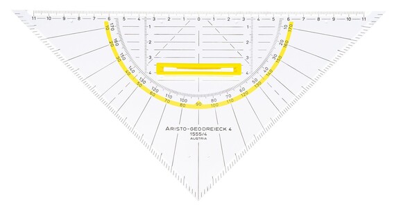 Geodreieck Aristo 1555/4 25cm m. Griff, Art.-Nr. 1555-4 - Paterno B2B-Shop