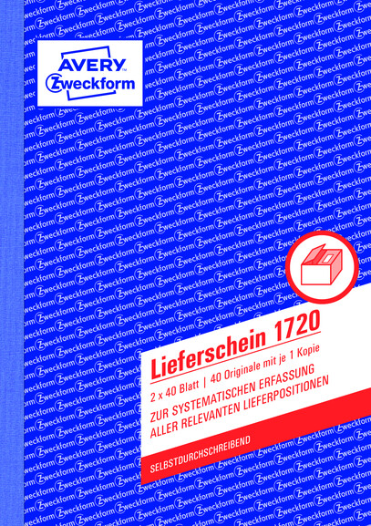 Lieferscheinbuch ZWF DIN A5 hoch, Art.-Nr. 1720ZWF - Paterno B2B-Shop