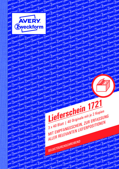 Lieferscheinbuch ZWF, DIN A5 hoch, Art.-Nr. 1721ZWF - Paterno B2B-Shop