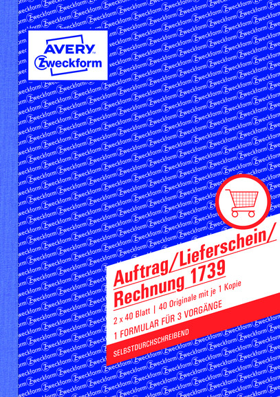 Auftrag/Lieferschein/Rechnung, ZWF A5, Art.-Nr. 1739ZWF - Paterno B2B-Shop