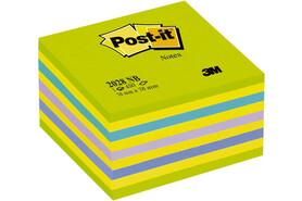 Haftnotizwürfel Post-it 76x76 mm neongrün-blau, Art.-Nr. 2028NB - Paterno B2B-Shop