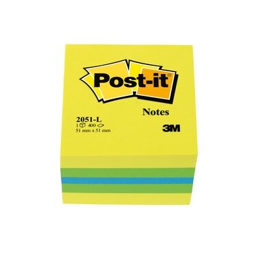 Haftnotizwürfel Post-it 51x51 mm Mini limone, Art.-Nr. 2051-L - Paterno B2B-Shop