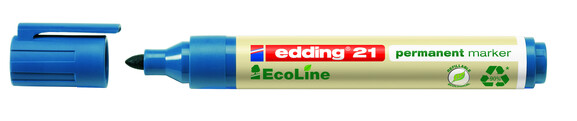 Marker Edding permanent 21 EcoLine blau, Art.-Nr. 21EDDING-BL - Paterno B2B-Shop