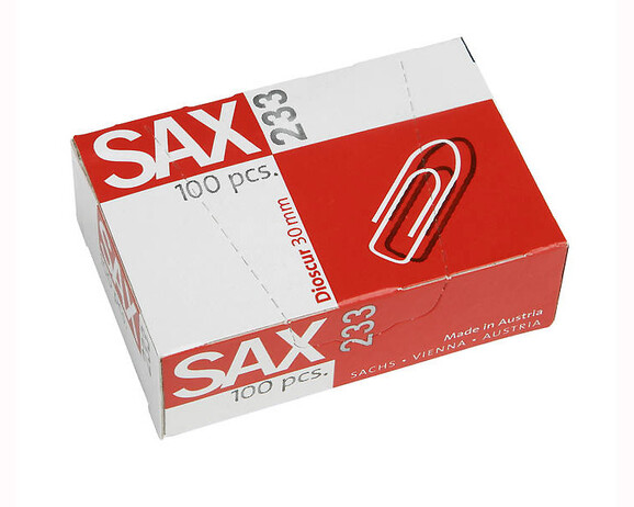 Büroklammern Sax 233 Original 29 mm, Art.-Nr. 233-C - Paterno B2B-Shop