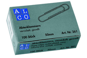 Büroklammern Alco 50mm verzinkt gewellt, Art.-Nr. 261ALCO - Paterno B2B-Shop