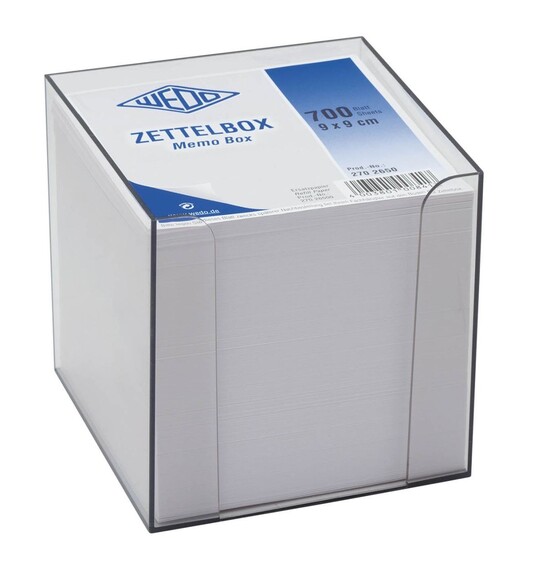 Zettelbox Wedo Kunststoff 9,5 x 9,5 cm, Art.-Nr. 2702650 - Paterno B2B-Shop