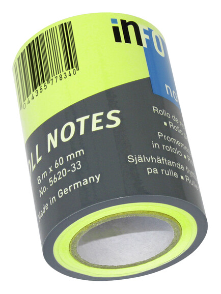 Haftnotizrolle Roll Notes 60mmx8lfm gelb, Art.-Nr. 276PSM-GE - Paterno B2B-Shop
