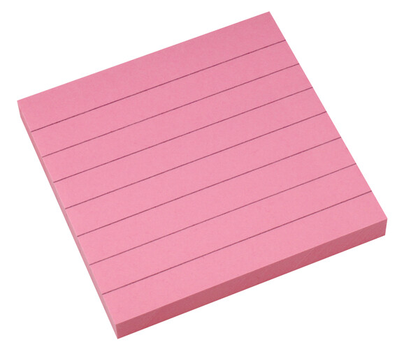 Haftnotizen Info notes 75x75 mm liniert pink, Art.-Nr. 278PSM-LIN-PI - Paterno B2B-Shop