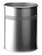 Papierkorb Durable Metall 15l silber, Art.-Nr. 330023 - Paterno Shop