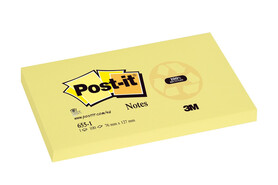 Haftnotizen Post-it 76x127 mm gelb, 90% Altpapier, Art.-Nr. 36551 - Paterno B2B-Shop