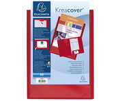 Präsentationsmappe Brause Krea Cover rot, Art.-Nr. 4350-RT - Paterno B2B-Shop