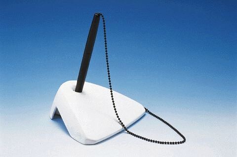 Kugelschreiberständer mit Kugelkette sw weiss, Art.-Nr. 43930-WS - Paterno B2B-Shop