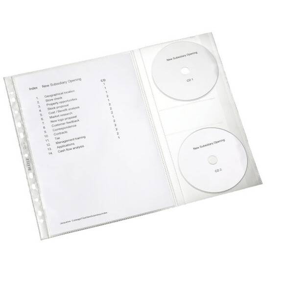 Prospekthüllen Leitz A4 mit CD-Klappe, Art.-Nr. 4761-30-03 - Paterno B2B-Shop