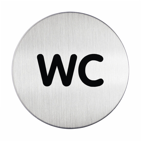 Piktogramm &quot;WC&quot; silber 83 mm, Art.-Nr. 490723 - Paterno B2B-Shop