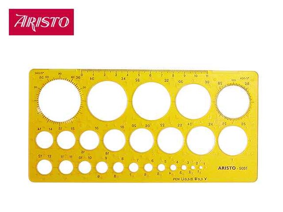 Kreisschablone Aristo 1-36 mm, 25 Kreise, Art.-Nr. 5031 - Paterno B2B-Shop