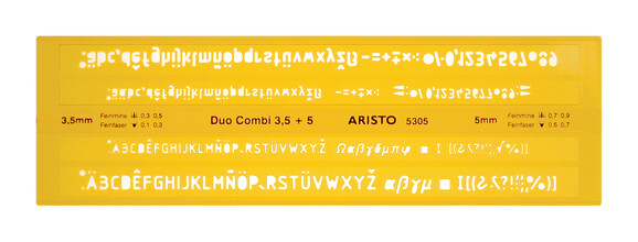 Schriftschablone Aristo Duo combi, Art.-Nr. 5305 - Paterno B2B-Shop