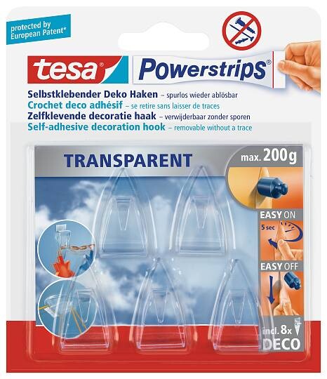 Powerstrips Tesa Deco Haken farblos, Art.-Nr. 58900-00 - Paterno B2B-Shop