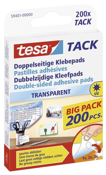 Klebepads Tesa Tack doppelseitig ablösbar, Art.-Nr. 59401 - Paterno B2B-Shop