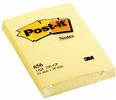 Haftnotizen Post-it 76x51 mm gelb, Art.-Nr. 656 - Paterno B2B-Shop