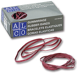 Gummibänder Alco 1Kg 130x4mm rot, Art.-Nr. 760ALCO - Paterno B2B-Shop