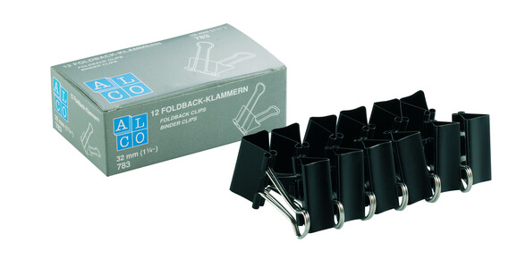 Foldback Klammern Alco 32mm schwarz, Art.-Nr. 78311 - Paterno B2B-Shop