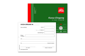Kassaeingangsbuch Omega A6 quer 2x50 Blatt, Art.-Nr. 916EOK - Paterno B2B-Shop