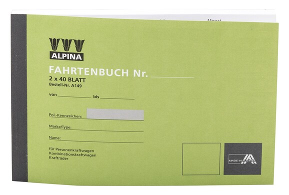 Fahrtenbuch Leykam A5 quer, Art.-Nr. A5149 - Paterno B2B-Shop