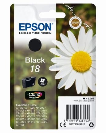 Epson Claria Home Ink Nr.18 black, Art.-Nr. C13T18014012 - Paterno B2B-Shop