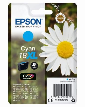 Epson Claria Home Ink Nr.18XL cyan, Art.-Nr. C13T18124012 - Paterno B2B-Shop