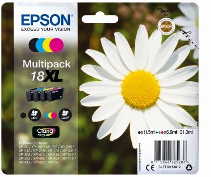 Epson Claria Home Ink Nr.18XL Multipack 1x4, Art.-Nr. C13T18164012 - Paterno B2B-Shop