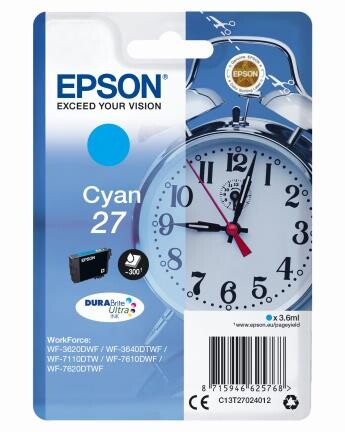 Epson DuraBrite Ultra Ink Nr.27 cyan, Art.-Nr. C13T27024012 - Paterno B2B-Shop