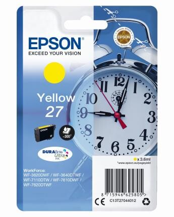 Epson DuraBrite Ultra Ink Nr.27 yell., Art.-Nr. C13T27044012 - Paterno B2B-Shop