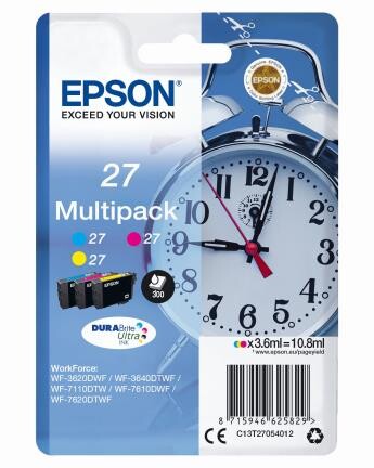 Epson DuraBrite Ultra Ink Multipack Nr.27 1x3, Art.-Nr. C13T27054012 - Paterno B2B-Shop