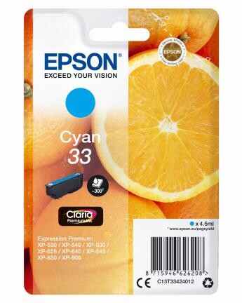 Epson Claria Premium Ink Nr.33 cyan, Art.-Nr. C13T33424012 - Paterno B2B-Shop