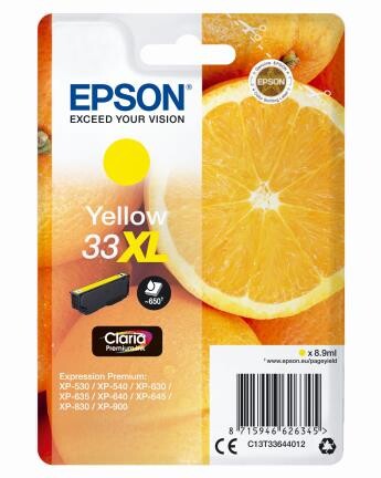 Epson Claria Premium Ink Nr.33XL yell., Art.-Nr. C13T33644012 - Paterno B2B-Shop