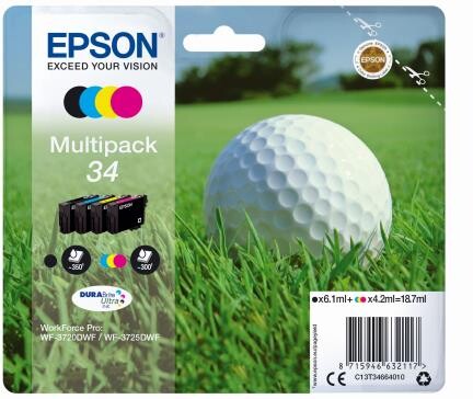 Epson DuraBrite Ultra Ink Multipack Nr.34 1x4, Art.-Nr. C13T34664010 - Paterno B2B-Shop