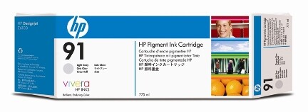 HP Vivera Ink Nr.91 light grey 775ml, Art.-Nr. C9466A - Paterno B2B-Shop