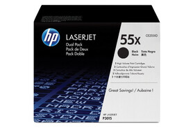 HP LJ Cartridge Nr.55X black 1x2, Art.-Nr. CE255XD - Paterno B2B-Shop